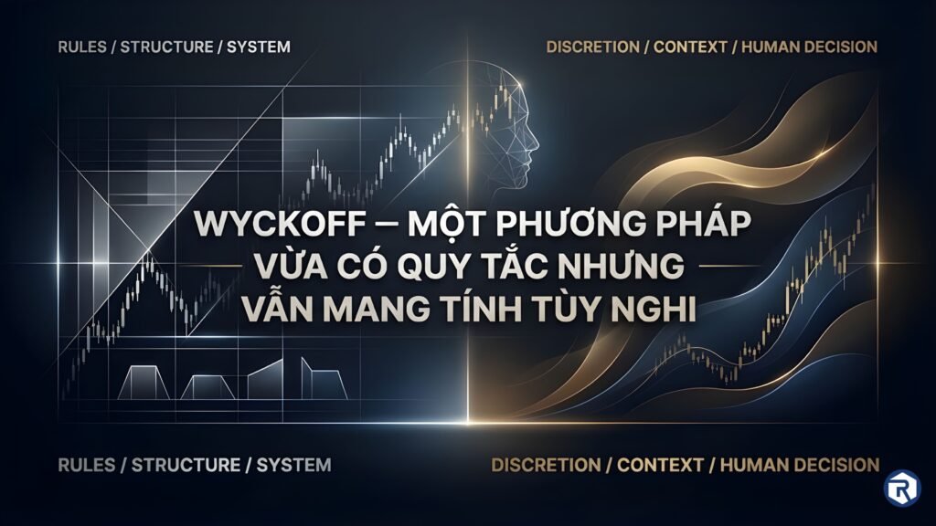 Wyckoff là phương pháp “nhận diện mẫu hình theo quy tắc” nhưng vẫn mang tính tùy nghi (discretionary)