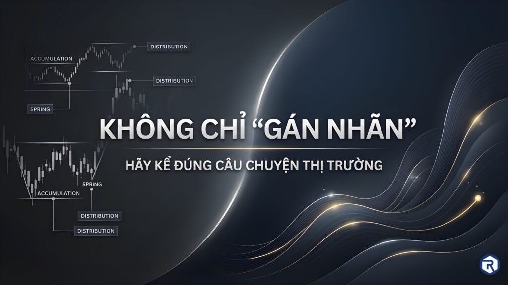 Wyckoff không phải “gán nhãn cho đúng”, mà là “kể đúng câu chuyện thị trường”